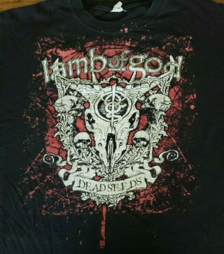 Lamb Of God Dead Seeds 2008 Concert Tour Shirt Black Adult 2xl Log Heavy Metal