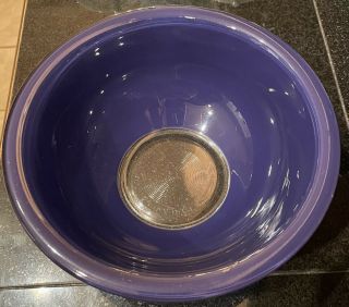 Vintage Pyrex Cobalt Blue Clear Bottom Mixing Nesting Bowl 323 Medium 1.  5l 12