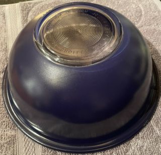 Vintage Pyrex Cobalt Blue Clear Bottom Mixing Nesting Bowl 323 Medium 1.  5L 12 3