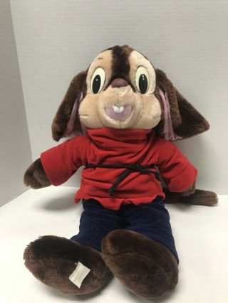Vintage 1986 An American Tail Fievel Goes West 18” Plush Stuffed Animal Toy