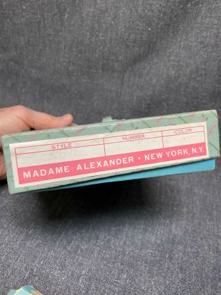Vintage Madame Alexander Doll Dress & hat - box Alexander - kins 2