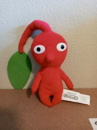 Official World Of Nintendo Red Pikmin Plush Doll 7” Inch Flower Leaf Rare