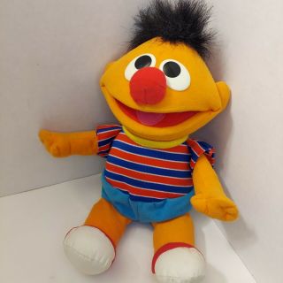 Vintage 12 " - 1996 Tyco Tickle Me Ernie Plush Doll Sesame Street -