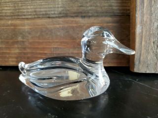 Vintage Princess House 24 Lead Crystal Duck Figurine Made In West Germany