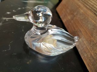 Vintage Princess House 24 Lead Crystal Duck Figurine Made In West Germany 3