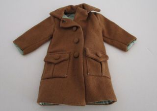 Furga Alta Moda Italian Italy Fashion Doll Clothes Brown Wool Coat Lined Vintage