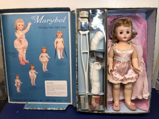 14” Vintage Madame Alexander Doll “mary Bel The Doll That Gets Well W/ Box J5