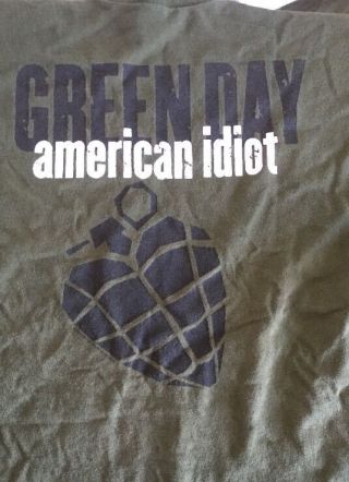 Green Day American Idiot T Shirt Medium Short Sleeve Green Concert Tour