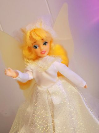 Vtg 1993 Thumbelina Wedding Dress Figure Toy 7 " Doll By Don Bluth