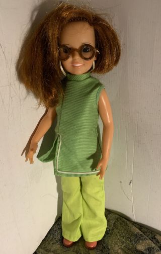 Vintage Ideal Chrissy Doll 18 Grow Hair Doll W/ Eye Glasses Euc