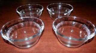 Pyrex Clear Custard Cups 6oz 3 Ring 463 Vintage 175 Ml Made In Usa
