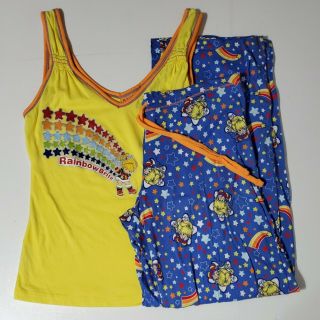 Vintage 90s Rainbow Brite Pjs Pajama Set Tank Top And Pants Junior Medium Med M