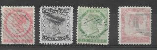 Canada Prince Edward Island 1861/2,  2/4/6/9d No Hidden Faults - See Scans [s172]