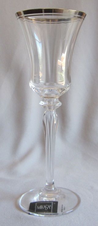 Wine Goblet Glass Mikasa Crystal Jamestown Platinum