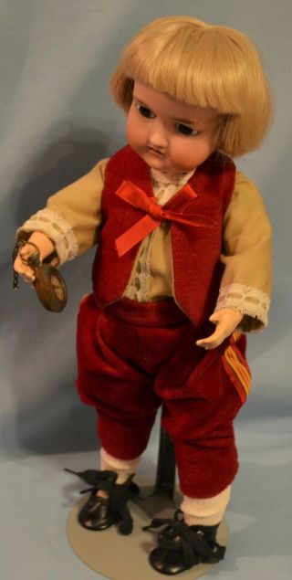 15 Inch Antique Bisque Head Boy Doll by Gebruder Kuhnlenz 165 2