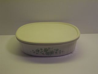Corning Ware Callaway Ivy Casserole Dish F - 12 - B 1.  8 Liter With Rubber Lid
