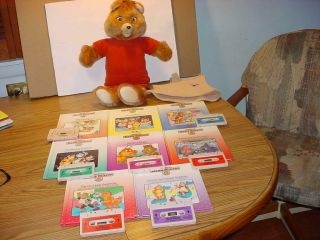 1984 Teddy Ruxpin Bear With Books And Cassettes By Worlds Of Wonder Inc.