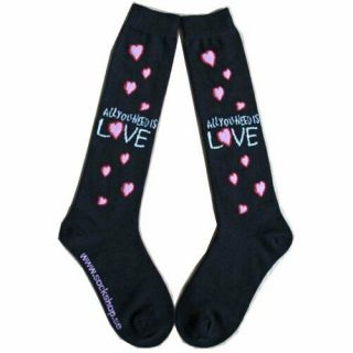 Beatles All You Need Is Love Ladies Knee High Socks