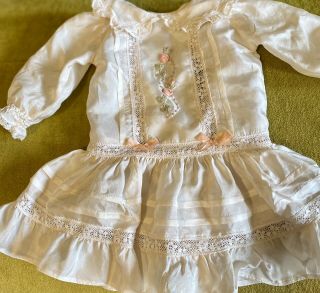 Gorgeous Vintage Silk Outfit For French Or German Bisque Doll