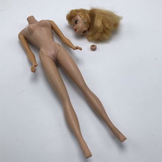 Vintage 60s Barbie Doll Blonde Ponytail - Head Broke Off - - Flaw
