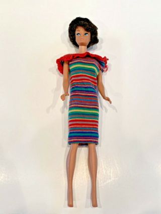 Vintage Brunette Bubble Cut Barbie Midge Doll 1958/1962 Mattel Japan