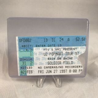 U2 Popmart Tour Soldier Field Chicago Concert Ticket Stub Vintage June 27 1997