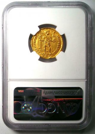 Western Roman Valentinian I AV Solidus Gold Coin 364 - 375 AD - NGC MS (UNC) 3