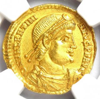 Western Roman Valentinian I AV Solidus Gold Coin 364 - 375 AD - NGC MS (UNC) 5