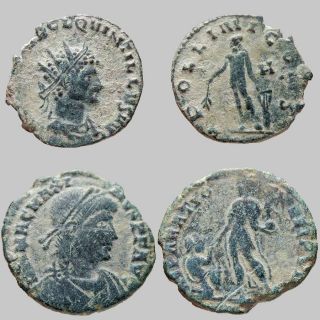 Lucernae Quintillus//magnus Maximus Antoninianus Differents Rome - -