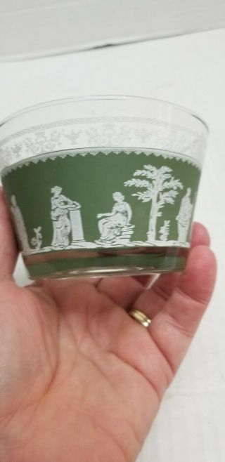 JEANETTE GLASS “HELLENIC” GREEN WEDGEWOOD VINTAGE small BOWL NO FLAWS 3