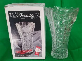 Vintage Anna Hutte Bleikristall 24 Lead Crystal Vase 8 " Germany