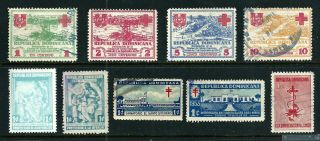 9 Stamps - Dominican Republic 1930 - 1953 & Hinged