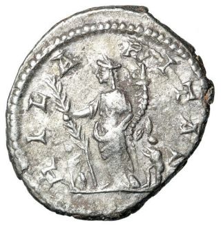 Julia Domna Ar Denarius " Hilaritas & Two Children " Rome Ric 557 Good Vf