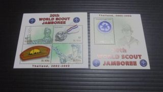 St Kitts 2003 Sg 709 - 712 And Ms713 20th World Scout Jamboree Mnh