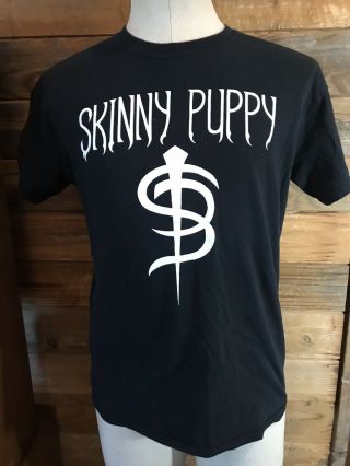 Skinny Puppy Rock Band Classic Logo Black T - Shirt Unisex Medium