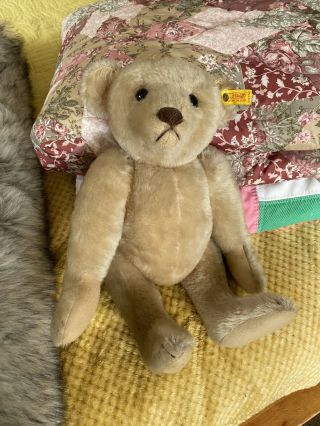 15” 1980’s Vintage Classic Steiff Mohair Teddy Bear With Growler (0157/42)