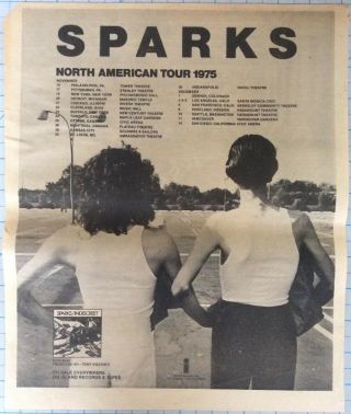 Sparks Indiscreet 1975 Vintage Advertisement,  Poster,  Picture,  Ad,  Promo