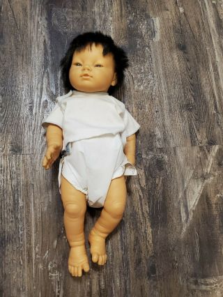 Berjusa Asian Newborn Baby Boy Doll Anatomically Correct 18 Inches Tall Euc