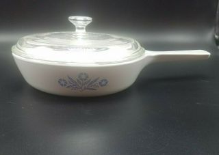 Corning Ware P - 83b Blue Cornflower 6 1/2 Inch Skillet Menuette Pan With Lid