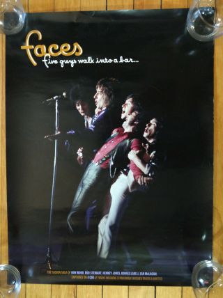 Faces Five Guys Walk Into A Bar Vintage Music Promotional Poster 2004