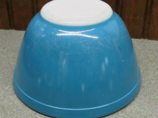 Vintage 1 - 1/2 Pint Pyrex Nesting Bowl Style 401 Dark Turquoise Blue Ovenware 1