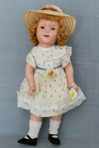 Vintage Shirley Temple By Ideal,  Composition Doll 18 "
