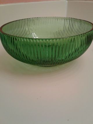 E.  O.  Brody Co.  Cleveland Depression Glass Green Ribbed 6 In” Dish /bowl Vintage