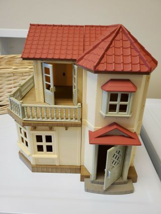 Calico Critters Red Roof Country House With Accessories And Girl Kangaroo