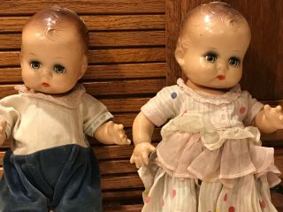 Vintage Antique Composition Baby Doll With Sleepy Eyes Pretty Face Boy And Girl