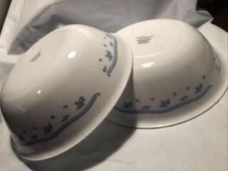 2 Corelle By Corning Morning Blue Flowers Bowl 8 1/2”