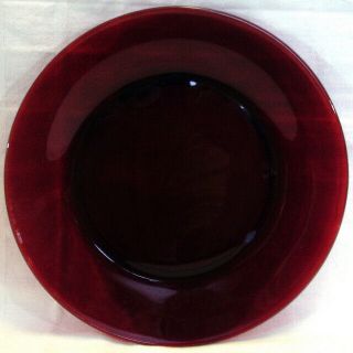 Vintage Royal Ruby Dinner Plate By Anchor Hocking 9 "