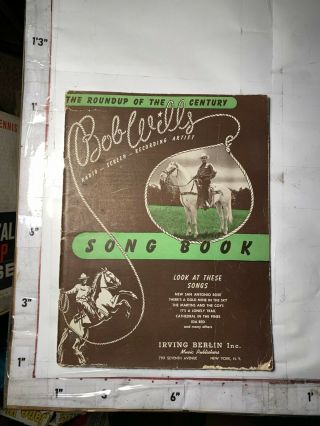 1942 Bob Wills Tv Movie Cowboy Country Music Song Book 75,  Pages