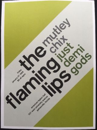 The Flaming Lips & Modest Mouse,  2 Sided Punk/rock Mini Poster Art 14x10 ",  Ref:179