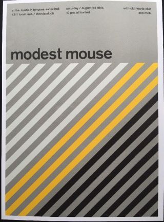 The Flaming Lips & Modest Mouse,  2 Sided Punk/Rock Mini Poster Art 14x10 